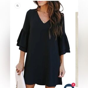 NWT Black Belongsci V-Neck Dress